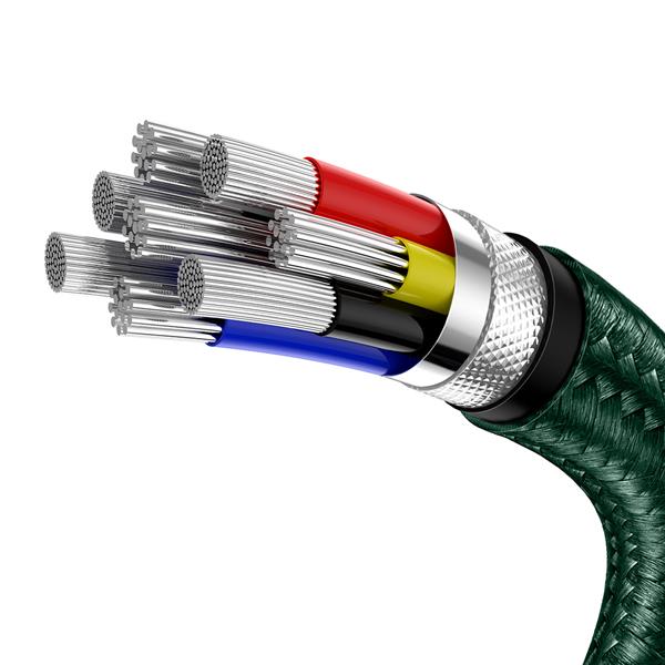 Baseus kabel Cafule Metal PD USB-C - USB-C 1,0 m zielony 100W-2066409