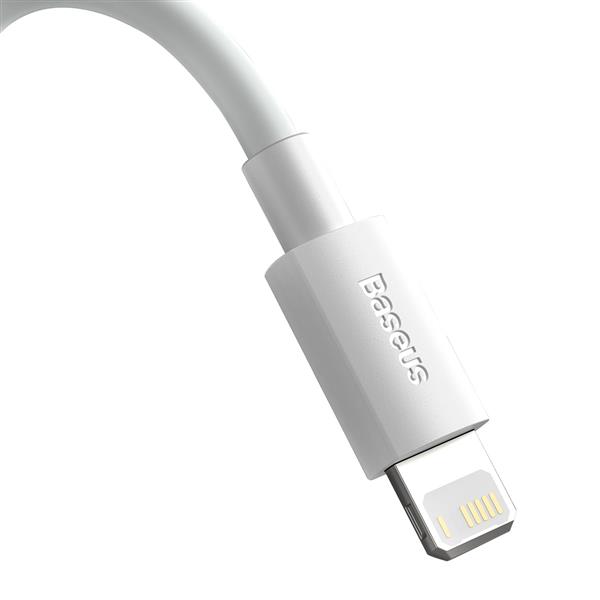 Baseus kabel Simple Wisdom PD USB-C - Lightning 1,5 m biały 20W 2 szt-2116102