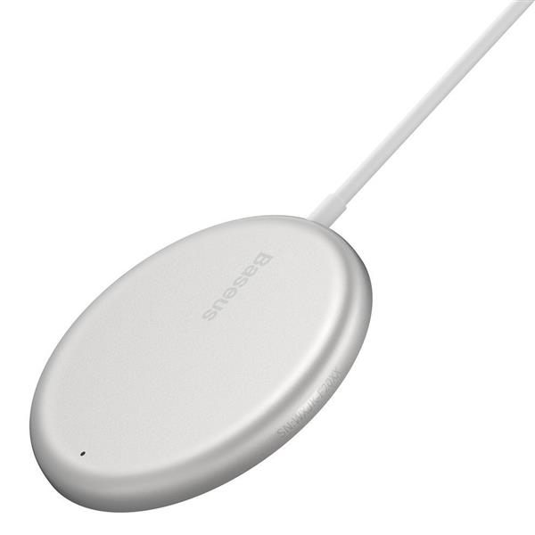 Baseus mini magnetyczna bezprzewodowa indukcyjna ładowarka Qi 15 W (kompatybilna z MagSafe do iPhone) biały (WXJK-F02)-2179019