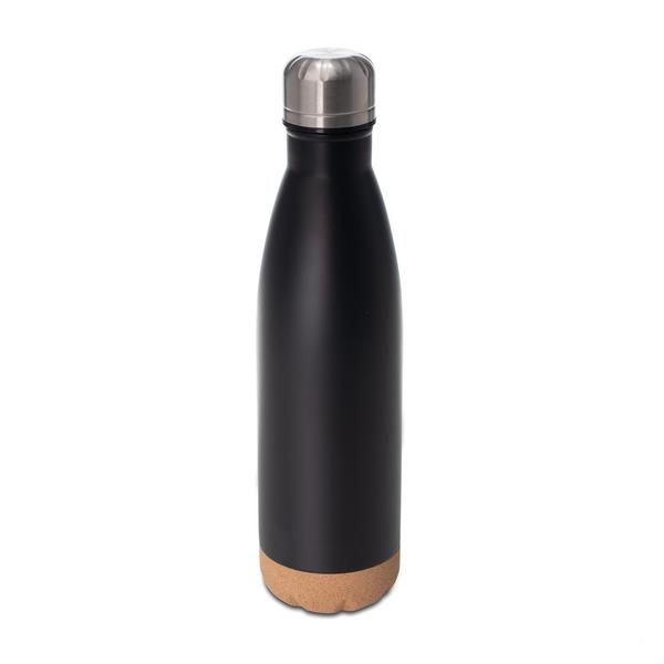 Butelka próżniowa z korkowym spodem Jowi 500 ml, czarny-2015783
