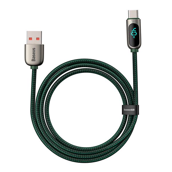 Baseus kabel Display USB - USB-C 2,0 m 5A zielony-2099716