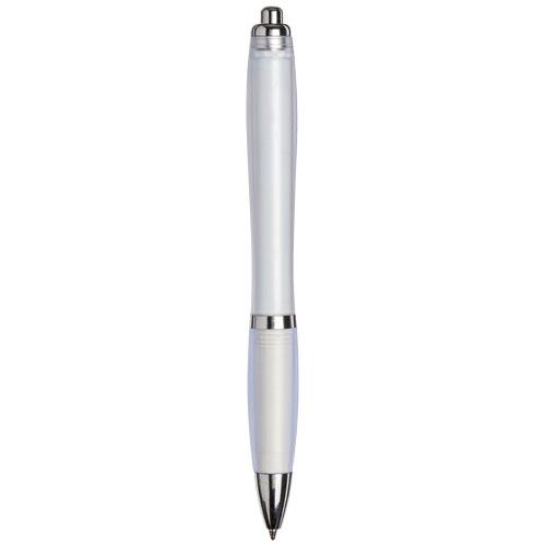 Curvy ballpoint pen with frosted barrel and grip-3090100