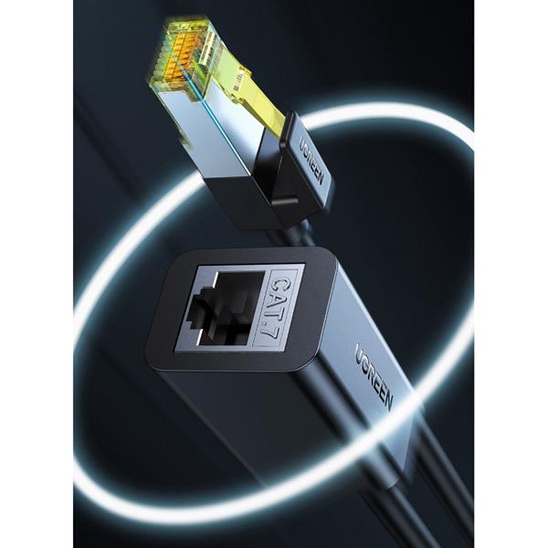 Ugreen przedłużacz kabel internetowy Ethernet RJ45 Cat 7 10000 Mbps / 10 Gbps 2 m czarny (NW148)-2183708