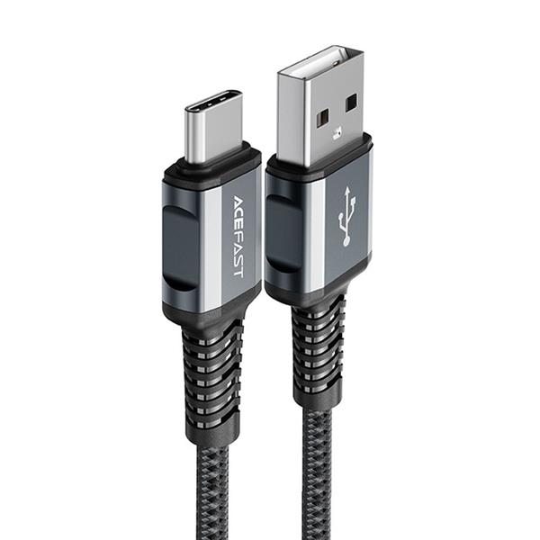 Acefast kabel USB - USB Typ C 1,2m, 3A szary (C1-04 deep space gray)-2269883
