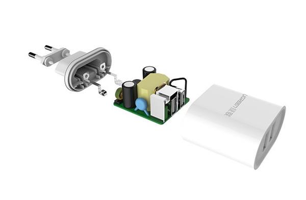 Ugreen ładowarka sieciowa 2x USB 3,4 A biały (CD104 20384)-2170191