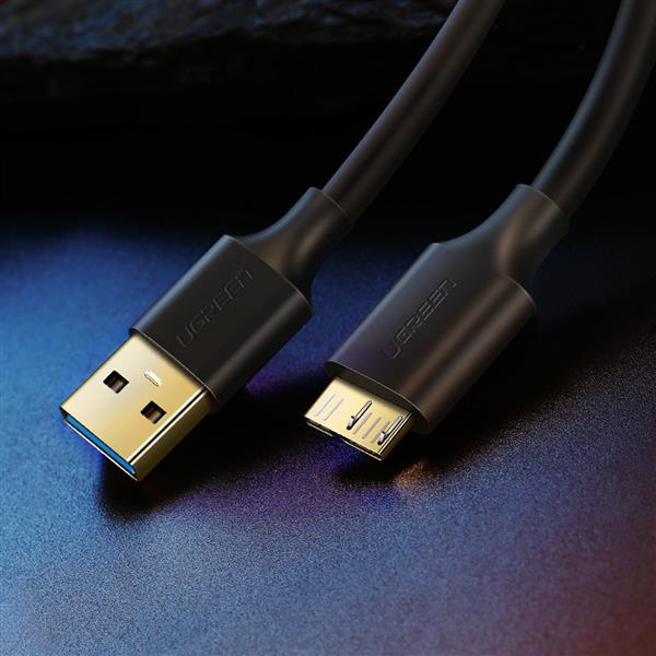 Ugreen kabel przewód USB-A 3.0 - Micro USB-B SuperSpeed 5Gb/s 1m czarny (US130)-2950346