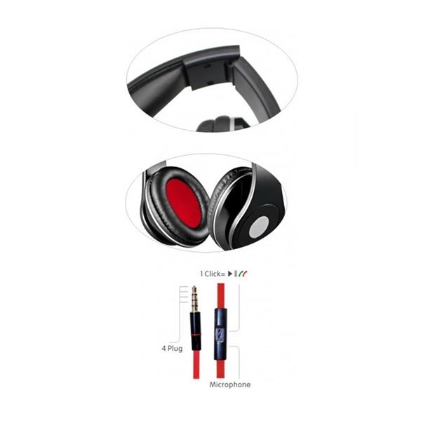 Rebeltec słuchawki przewodowe AUDIOFEEL2 nauszne czarne-2060556