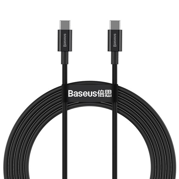 Baseus Superior kabel przewód USB Typ C - USB Typ C szybkie ładowanie Quick Charge / Power Delivery / FCP 100W 5A 20V 2m czarny (CATYS-C01)-2210539