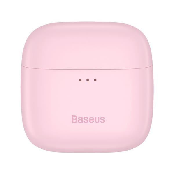 Baseus E8 bezprzewodowe słuchawki Bluetooth 5.0 TWS douszne wodoodporne IPX5 różowy (NGE8-04)-2240877