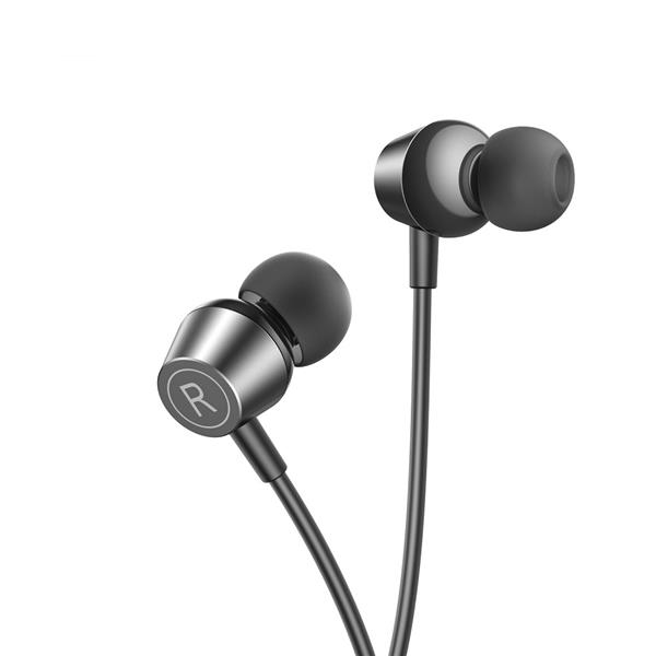XO słuchawki przewodowe EP59 jack 3,5mm dokanałowe czarne-2989971