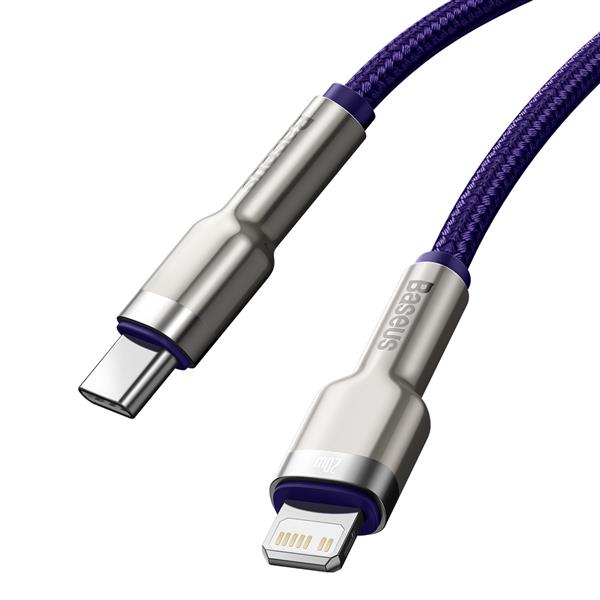 Baseus kabel Cafule Metal PD USB-C - Lightning 1,0 m fioletowy 20W-2047719
