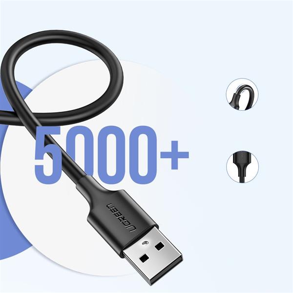Ugreen kabel przewód USB - micro USB 2,4 A 480 Mbps 1,5 m czarny (US289 60137)-2170590