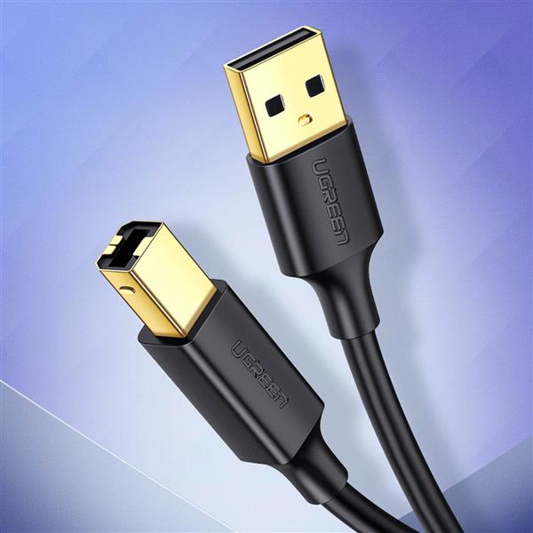 Ugreen kabel przewód do drukarki USB-A - USB-B 480Mb/s 5m czarny (US135)-2964412