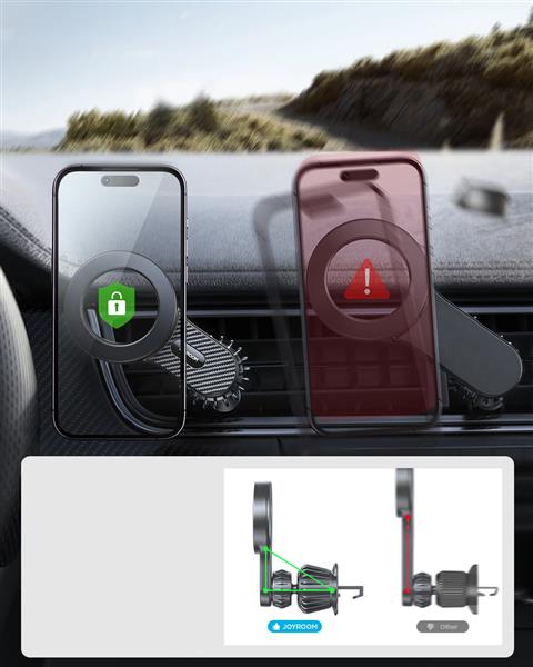Magnetyczny uchwyt samochodowy do iPhone z MagSafe Joyroom JR-ZS355 - czarny-3123707