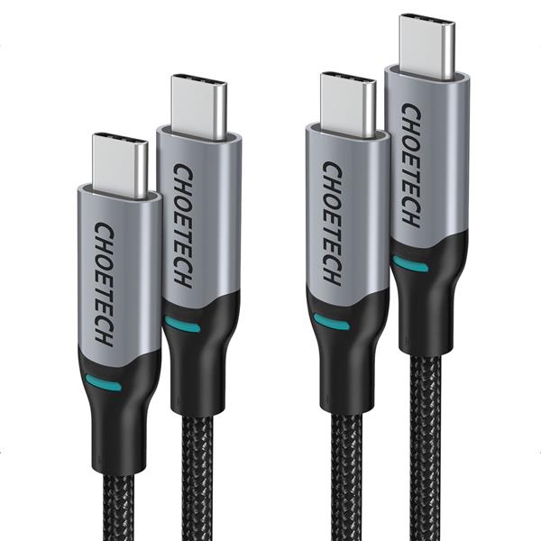 Choetech 2x kabel przewód USB Typ C - USB Typ C Power Delivery 100W 5A 1,8m czarny (MIX00073)-2247030