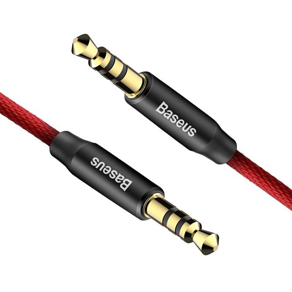 Baseus kabel audio Yiven M30 jack 3,5 mm - jack 3,5 mm 1,5 m czerwono-czarny-2112288