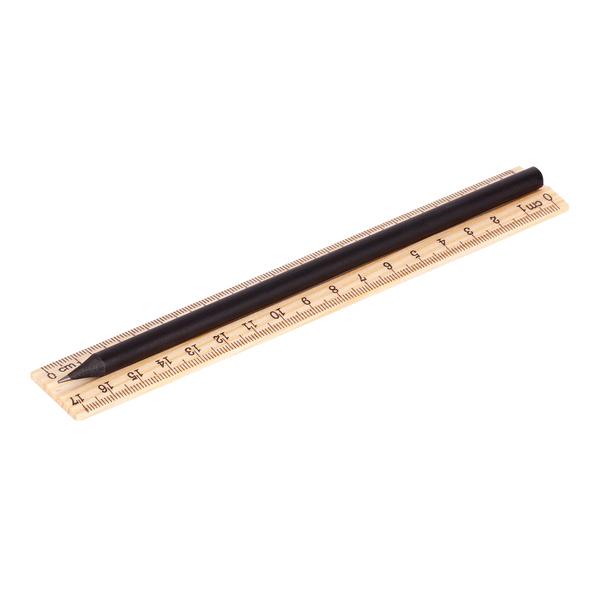 Ołówek z linijką - zestaw Simple, beżowy-1531193