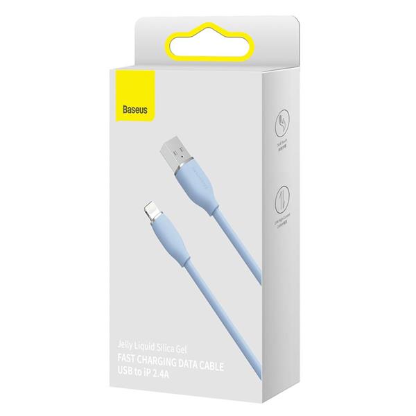 Baseus kabel Jelly Liquid USB - Lightning 1,2 m 2,4A niebieski-2987098