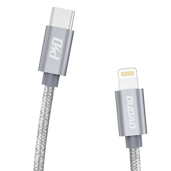 Dudao kabel przewód USB Typ C - Lightning Power Delivery 45W 1m szary (L5Pro grey)-2149751