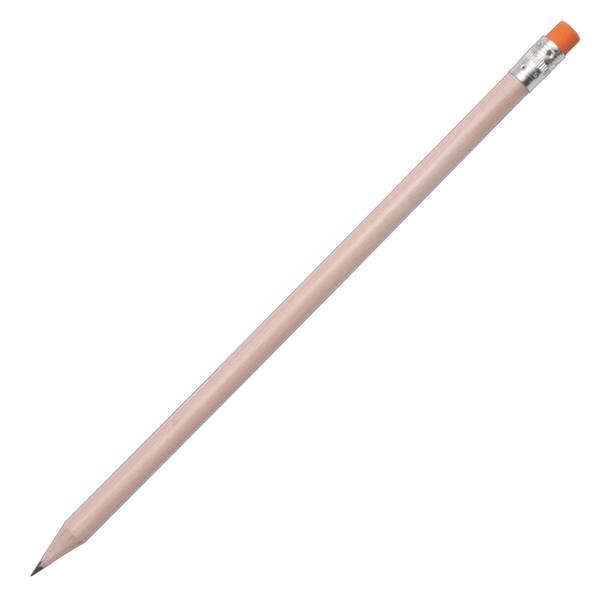 Ołówek z gumką, pomarańczowy/ecru-2012306