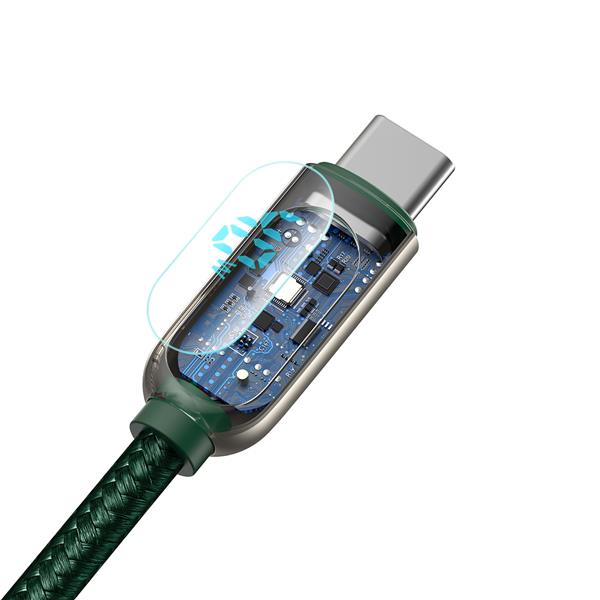 Baseus kabel Display USB - USB-C 2,0 m 5A zielony-2099719