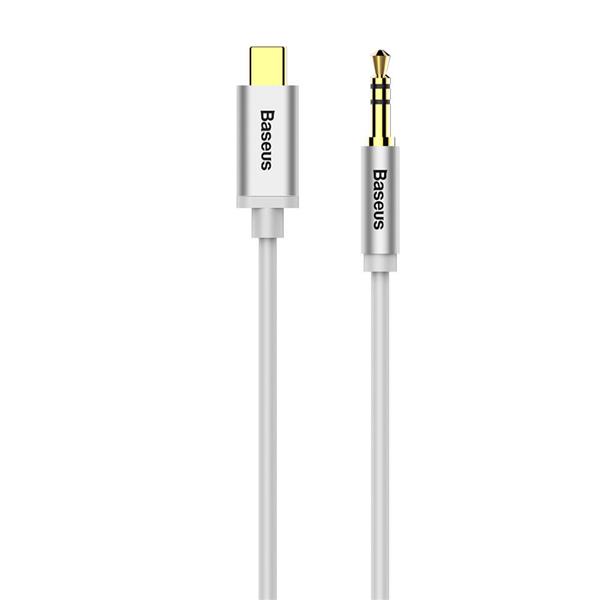 Baseus kabel audio Yiven M01 USB-C - jack 3,5 mm 1,2 m biały-2044304