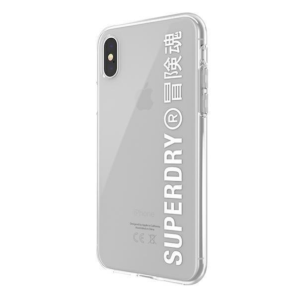 Etui SuperDry Snap na iPhone X/Xs Clear Case - białe 41576-2285141