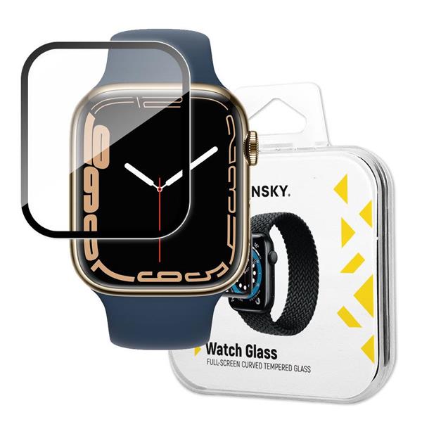 Wozinsky Watch Glass hybrydowe szkło do Apple Watch 7/8 41mm czarny-2395254