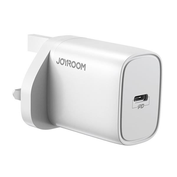 Joyroom szybka ładowarka sieciowa USB Typ C PD 20W wtyczka UK biały (L-P201)-2256897