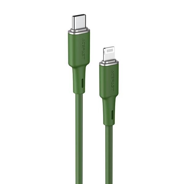 Acefast kabel MFI USB Typ C - Lightning 1,2m, 30W, 3A zielony (C2-01 oliver green)-2269990
