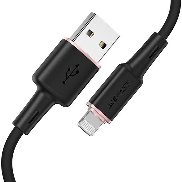 Acefast kabel MFI USB - Lightning 1,2m, 2,4A czarny (C2-02 black)-2270011