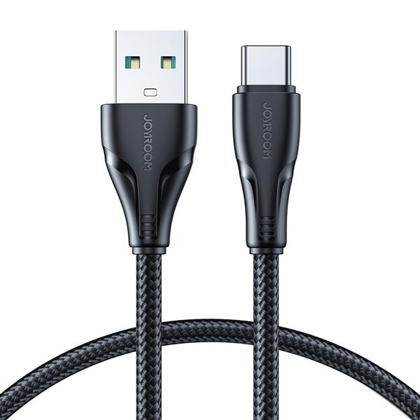 Joyroom kabel USB - USB C 3A Surpass Series do szybkiego ładowania i transferu danych 1,2 m czarny (S-UC027A11)-2967920
