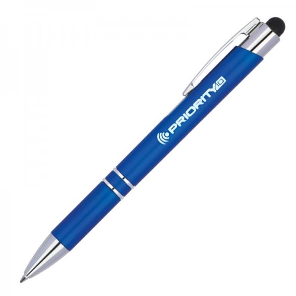 Długopis plastikowy touch pen z podświetlanym logo WORLD-2960818