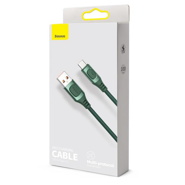 Baseus kabel Flash USB - USB-C 1,0 m 5A zielony-2090733