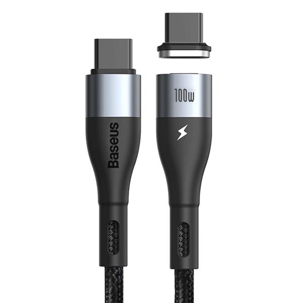 Baseus kabel magnetyczny Zinc PD USB-C - USB-C 1,5 m czarny 100W-2047759