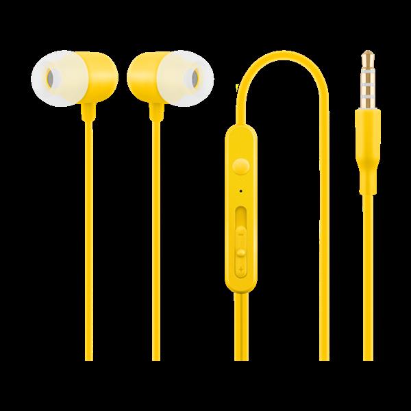 Acme Europe słuchawki przewodowe HE21Y dokanałowe żółte z mikrofonem-2097493