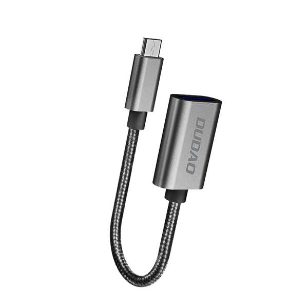 Dudao adapter przejściówka kabel OTG z USB 2.0 na micro USB szary (L15M)-2162536