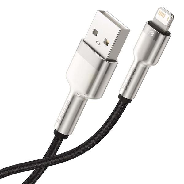 Baseus kabel Cafule Metal USB - Lightning 2,4A 1,0 m czarny-2116057