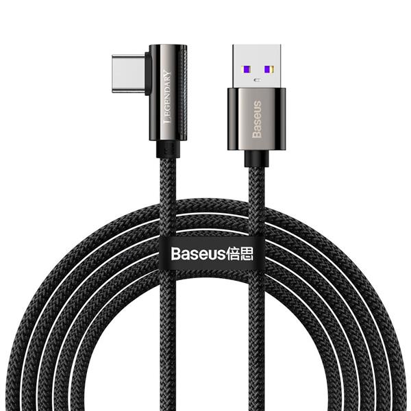 Baseus Legendary kątowy kabel przewód dla graczy USB - USB Typ C 66W 2m czarny (CATCS-C01)-2210630