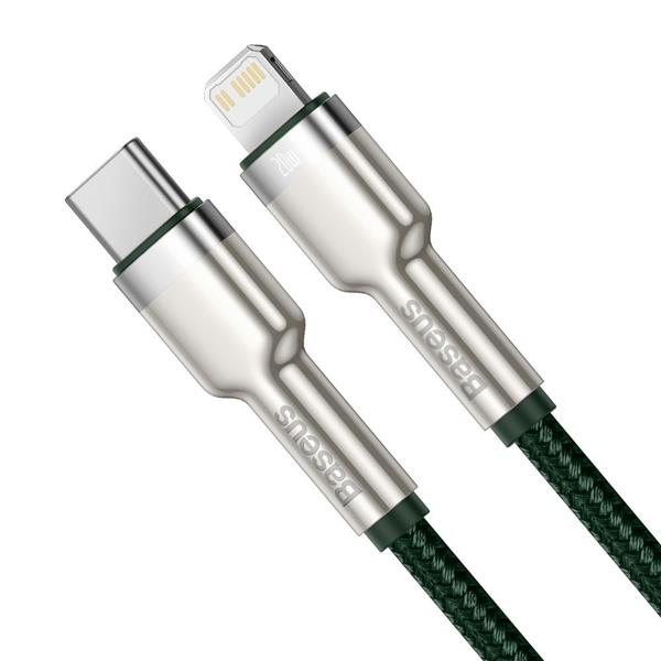 Baseus Cafule Metal Data kabel USB Typ C - Lightning 20 W Power Delivery 1 m zielony (CATLJK-A06)-2179148