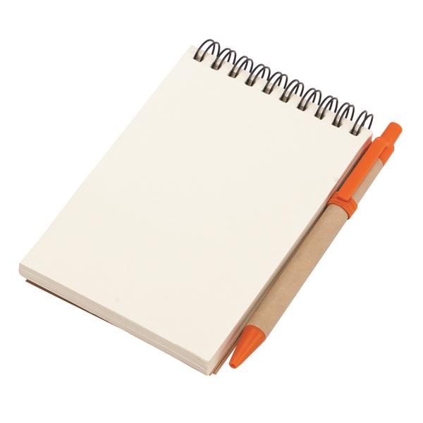 Notes eco 90x140/70k gładki z długopisem, pomarańczowy-548751