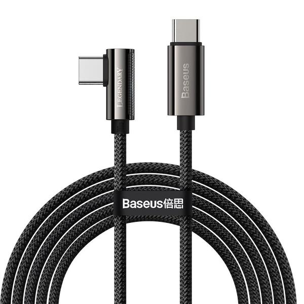 Baseus Legendary kątowy kabel szybkie ładowanie USB Typ C - USB Typ C 100W 5A 2m czarny (CATCS-A01)-2213785