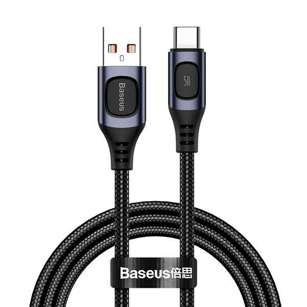 Baseus kabel Flash USB - USB-C 1,0 m 5A szary-2116008