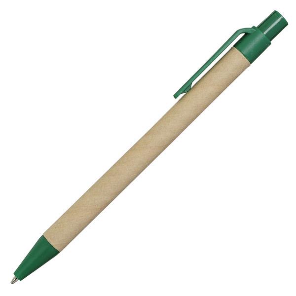 Notes Kraft 90x140/70k gładki z długopisem, zielony/beżowy-2010312