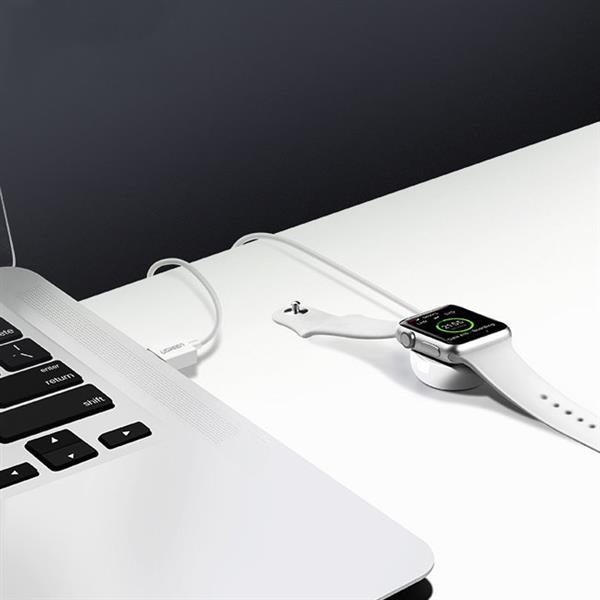 Ugreen bezprzewodowa ładowarka MFI Qi do Apple Watch z wbudowanym kablem 1m biały (CD177)-2268842