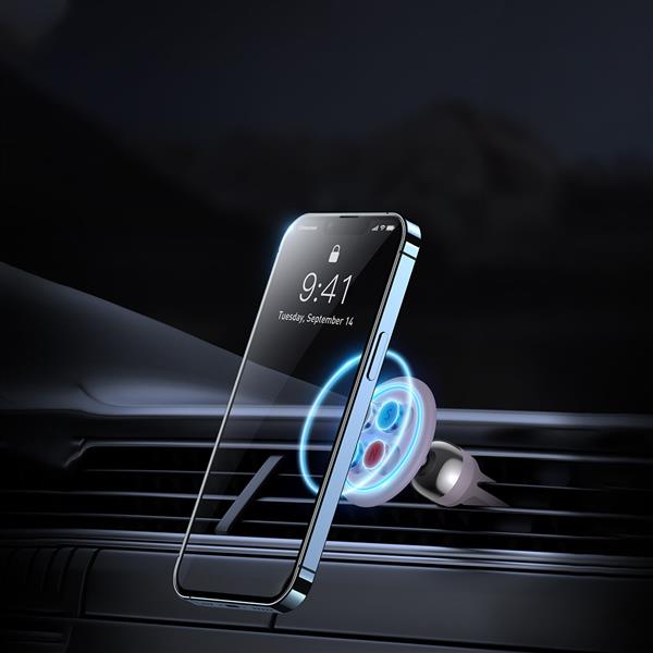 Baseus C01 samochodowy uchwyt magnetyczny do smartfona na kratkę wentylacyjną fioletowy (SUCC000105)-2409115