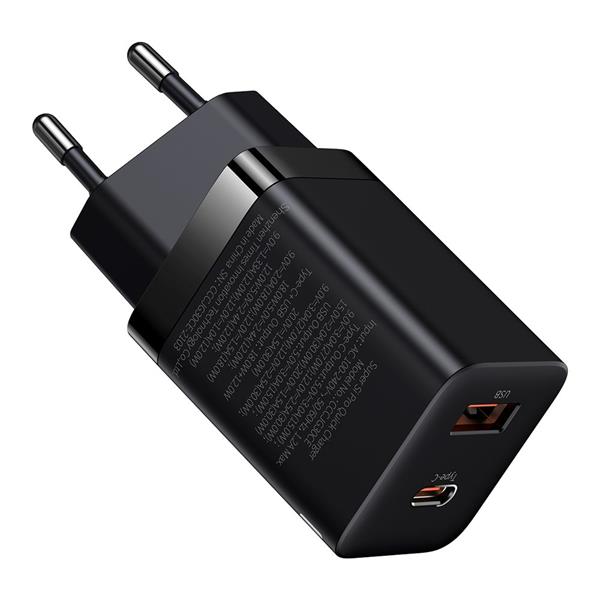 Baseus Super Si Pro szybka ładowarka USB / USB Typ C 30W Power Delivery Quick Charge czarny (CCSUPP-E01)-2241723