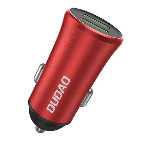 Dudao 3,4A inteligentna ładowarka samochodowa 2x USB czerwony (R6S red)-2159302