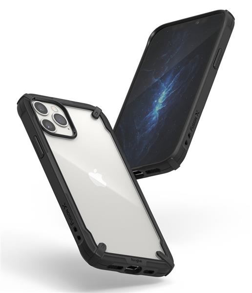 Ringke Fusion X etui pancerny pokrowiec z ramką iPhone 12 Pro / iPhone 12 czarny (FUAP0024)-2168199