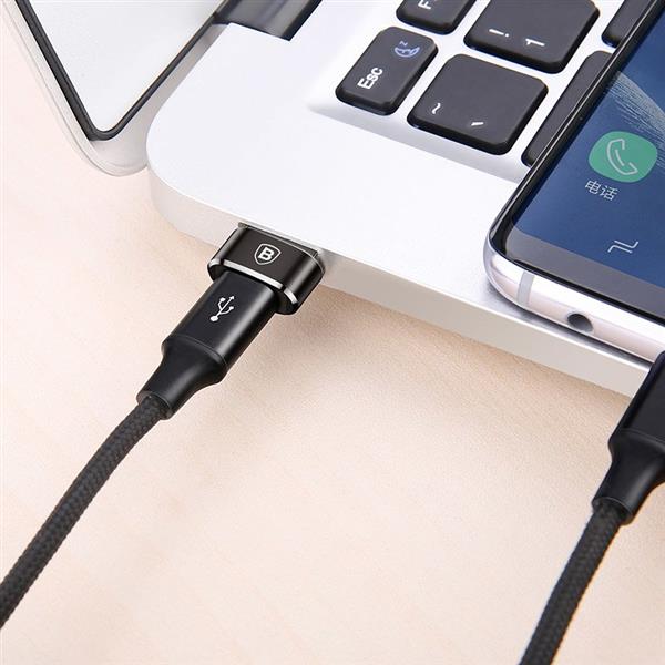 Baseus adapter przejściówka ze złącza USB Type-C na USB czarny (CAAOTG-01)-2138706